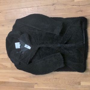 American Eagle Outfitters black Teddy coat size M